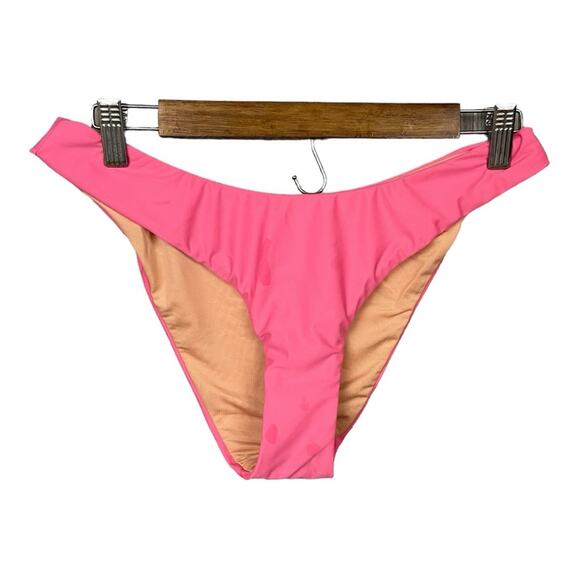 J. Crew Curved Waist Cheeky‎ Bikini Bottom in Tropical Pink Size M NWT - Picture 3 of 8